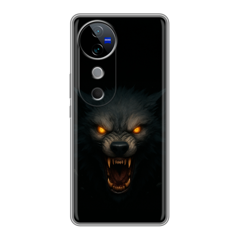 Силиконовый чехол на Vivo V40 5G с принтом Волк Силиконовый чехол на Vivo V40 5G с принтом Волк