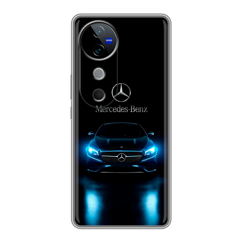 Силиконовый чехол на Vivo V40 5G с принтом Mercedes Мерседес Силиконовый чехол на Vivo V40 5G с принтом Mercedes Мерседес