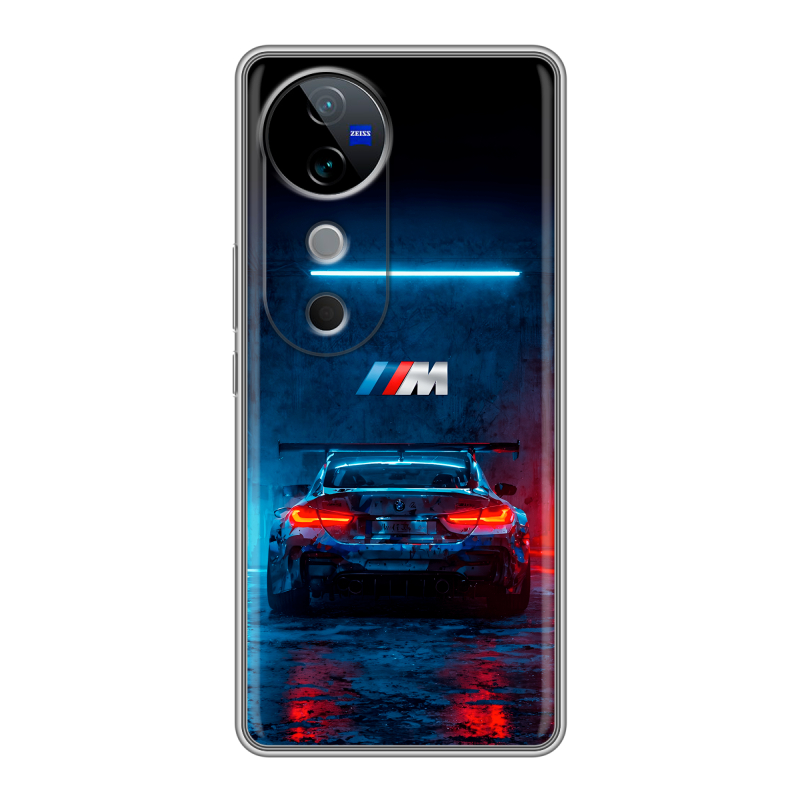 Силиконовый чехол на Vivo V40 5G с принтом BMW БМВ Силиконовый чехол на Vivo V40 5G с принтом BMW БМВ