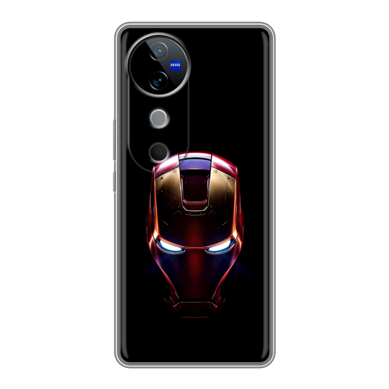 Силиконовый чехол на Vivo V40 5G с принтом IronMan Железный человек Силиконовый чехол на Vivo V40 5G с принтом IronMan Железный человек