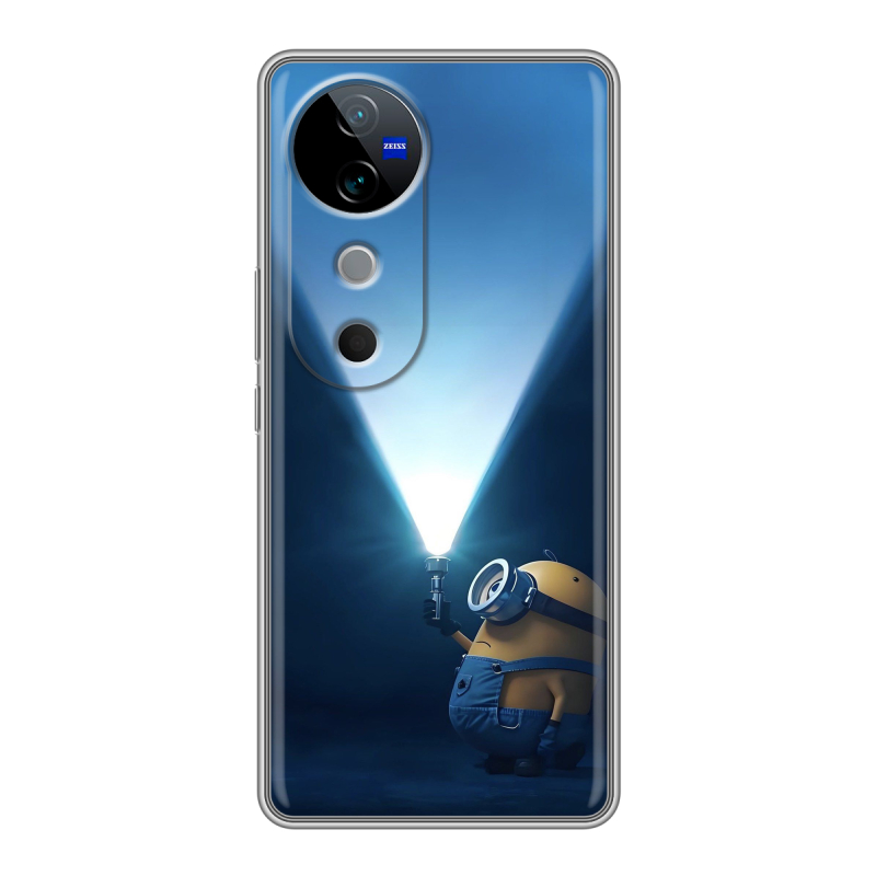 Силиконовый чехол на Vivo V40 5G с принтом Миньоны Силиконовый чехол на Vivo V40 5G с принтом Миньоны