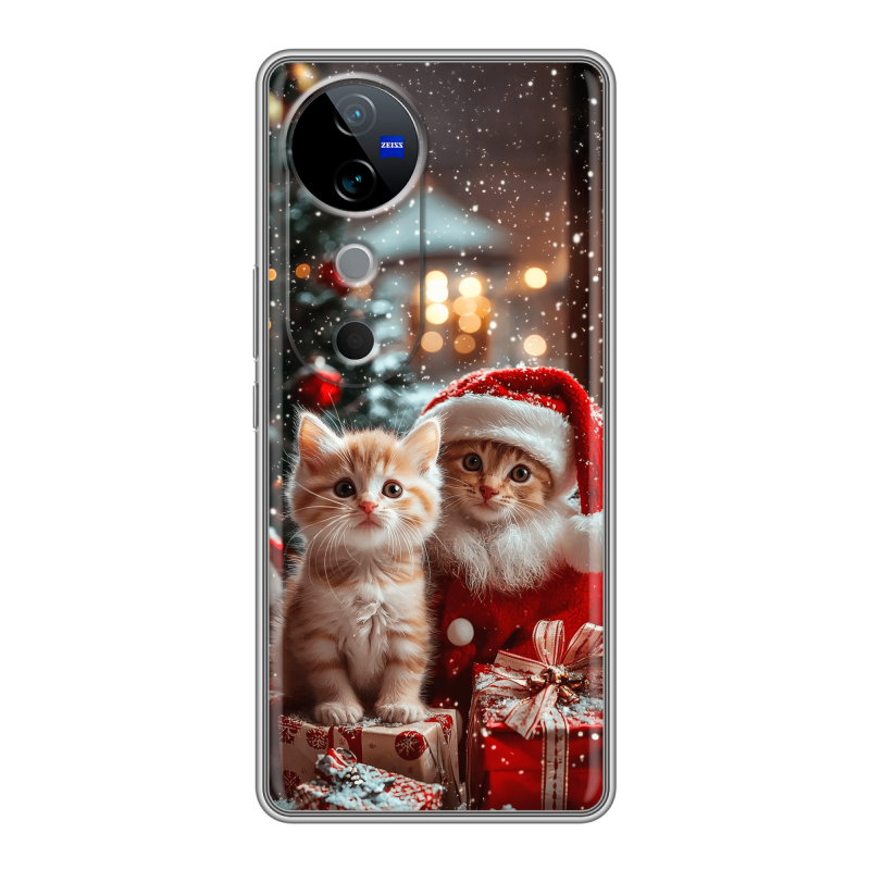 Силиконовый чехол на Vivo V40 5G с принтом Новый год Силиконовый чехол на Vivo V40 5G с принтом Новый год
