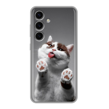 Силиконовый чехол на Samsung Galaxy S24 FE с принтом Коты