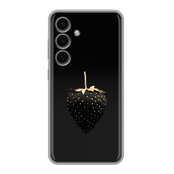 Силиконовый чехол на Samsung Galaxy S24 FE с принтом Черная клубника