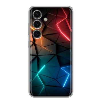 Силиконовый чехол на Samsung Galaxy S24 FE с принтом Абстракция неон