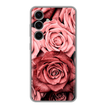 Силиконовый чехол на Samsung Galaxy S24 FE с принтом Цветы розы