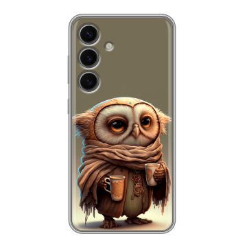 Силиконовый чехол на Samsung Galaxy S24 FE с принтом Сова