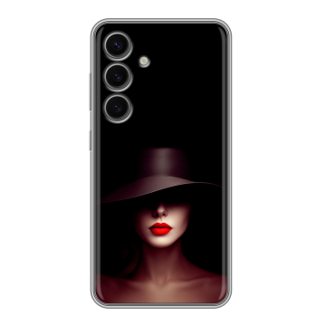 Силиконовый чехол на Samsung Galaxy S24 FE с принтом Девушка в шляпе Силиконовый чехол на Samsung Galaxy S24 FE с принтом Девушка в шляпе