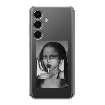 Силиконовый чехол на Samsung Galaxy S24 FE с принтом Мона Лиза Силиконовый чехол на Samsung Galaxy S24 FE с принтом Мона Лиза
