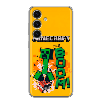 Силиконовый чехол на Samsung Galaxy S24 FE с принтом Майнкрафт Minecraft Силиконовый чехол на Samsung Galaxy S24 FE с принтом Майнкрафт Minecraft