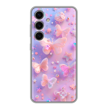 Силиконовый чехол на Samsung Galaxy S24 FE с принтом Бабочки