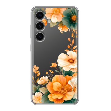 Силиконовый чехол на Samsung Galaxy S24 FE с принтом Цветы принт Силиконовый чехол на Samsung Galaxy S24 FE с принтом Цветы принт