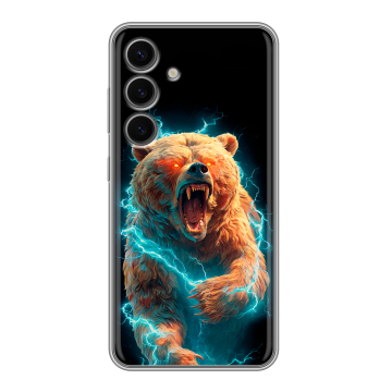 Силиконовый чехол на Samsung Galaxy S24 FE с принтом Медведь Силиконовый чехол на Samsung Galaxy S24 FE с принтом Медведь