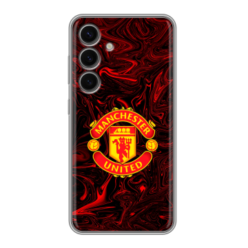 Силиконовый чехол на Samsung Galaxy S24 FE с принтом Manchester United Силиконовый чехол на Samsung Galaxy S24 FE с принтом Manchester United