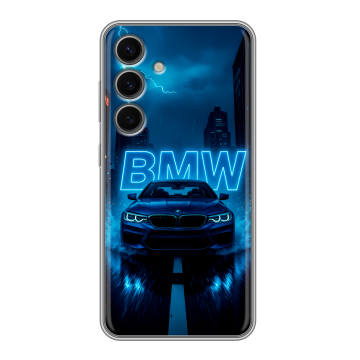 Силиконовый чехол на Samsung Galaxy S24 FE с принтом BMW БМВ Силиконовый чехол на Samsung Galaxy S24 FE с принтом BMW БМВ