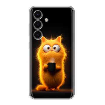 Силиконовый чехол на Samsung Galaxy S24 FE с принтом Смешной кот Силиконовый чехол на Samsung Galaxy S24 FE с принтом Смешной кот