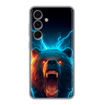 Силиконовый чехол на Samsung Galaxy S24 FE с принтом Медведь Силиконовый чехол на Samsung Galaxy S24 FE с принтом Медведь
