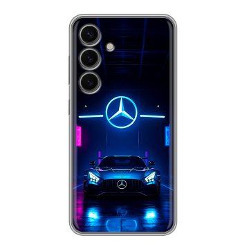 Силиконовый чехол на Samsung Galaxy S24 FE с принтом Mercedes Мерседес Силиконовый чехол на Samsung Galaxy S24 FE с принтом Mercedes Мерседес