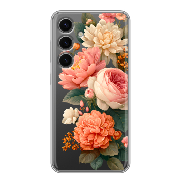 Силиконовый чехол на Samsung Galaxy S24 FE с принтом цветы Силиконовый чехол на Samsung Galaxy S24 FE с принтом цветы