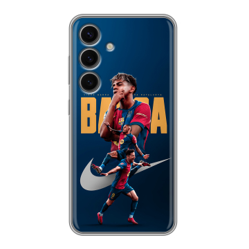Силиконовый чехол на Samsung Galaxy S24 FE с принтом Барселона Barca Yamal Силиконовый чехол на Samsung Galaxy S24 FE с принтом Барселона Barca Yamal