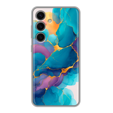 Силиконовый чехол на Samsung Galaxy S24 FE с принтом Мрамор блестки Силиконовый чехол на Samsung Galaxy S24 FE с принтом Мрамор блестки
