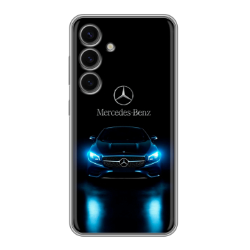 Силиконовый чехол на Samsung Galaxy S24 FE с принтом Mercedes Мерседес