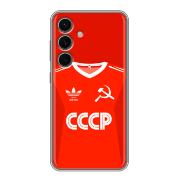 Силиконовый чехол на Samsung Galaxy S24 FE с принтом Флаг Герб СССР Силиконовый чехол на Samsung Galaxy S24 FE с принтом Флаг Герб СССР