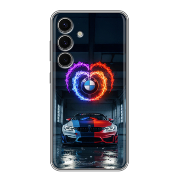 Силиконовый чехол на Samsung Galaxy S24 FE с принтом BMW БМВ Силиконовый чехол на Samsung Galaxy S24 FE с принтом BMW БМВ