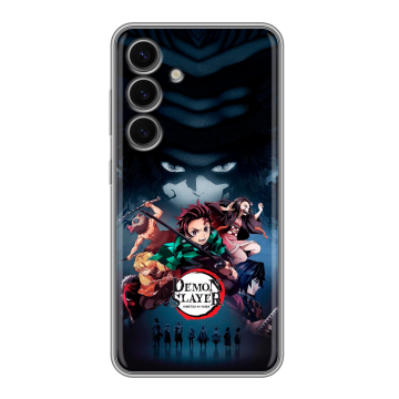 Силиконовый чехол на Samsung Galaxy S24 FE с принтом Demon Slayer Клинок рассекающий демонов Силиконовый чехол на Samsung Galaxy S24 FE с принтом Demon Slayer Клинок рассекающий демонов