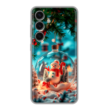 Силиконовый чехол на Samsung Galaxy S24 FE с принтом Новый год Силиконовый чехол на Samsung Galaxy S24 FE с принтом Новый год