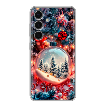 Силиконовый чехол на Samsung Galaxy S24 FE с принтом Новый год Силиконовый чехол на Samsung Galaxy S24 FE с принтом Новый год