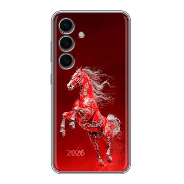 Силиконовый чехол на Samsung Galaxy S24 FE с принтом Новый год Силиконовый чехол на Samsung Galaxy S24 FE с принтом Новый год