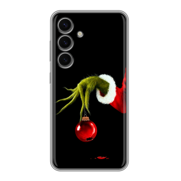 Силиконовый чехол на Samsung Galaxy S24 FE с принтом Новый год Гринч Силиконовый чехол на Samsung Galaxy S24 FE с принтом Новый год Гринч