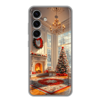 Силиконовый чехол на Samsung Galaxy S24 FE с принтом Новый год Силиконовый чехол на Samsung Galaxy S24 FE с принтом Новый год