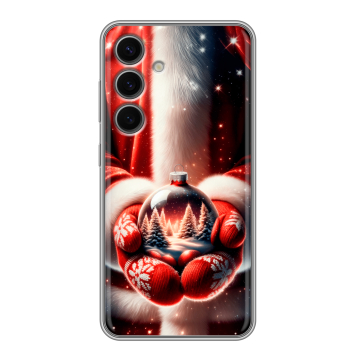 Силиконовый чехол на Samsung Galaxy S24 FE с принтом Новый год Силиконовый чехол на Samsung Galaxy S24 FE с принтом Новый год