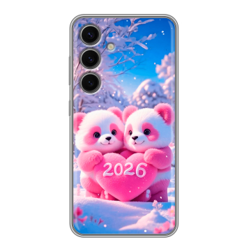Силиконовый чехол на Samsung Galaxy S24 FE с принтом Новый год Силиконовый чехол на Samsung Galaxy S24 FE с принтом Новый год