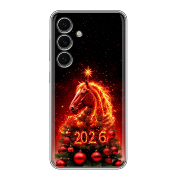 Силиконовый чехол на Samsung Galaxy S24 FE с принтом Новый год Силиконовый чехол на Samsung Galaxy S24 FE с принтом Новый год