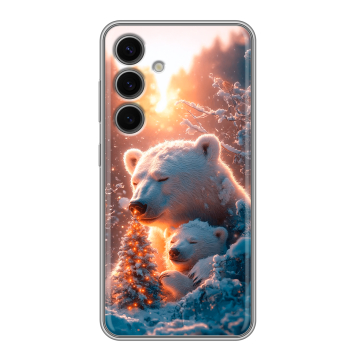 Силиконовый чехол на Samsung Galaxy S24 FE с принтом Новый год Силиконовый чехол на Samsung Galaxy S24 FE с принтом Новый год