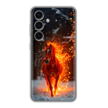 Силиконовый чехол на Samsung Galaxy S24 FE с принтом Новый год Силиконовый чехол на Samsung Galaxy S24 FE с принтом Новый год