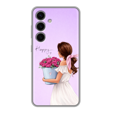 Силиконовый чехол на Samsung Galaxy S24 FE с принтом женский Силиконовый чехол на Samsung Galaxy S24 FE с принтом женский