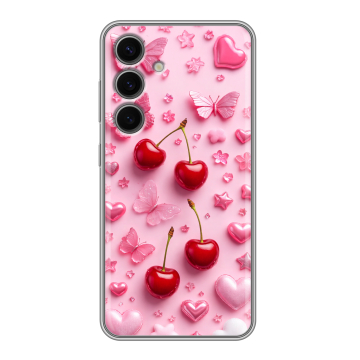 Силиконовый чехол на Samsung Galaxy S24 FE с принтом для девочек Силиконовый чехол на Samsung Galaxy S24 FE с принтом для девочек