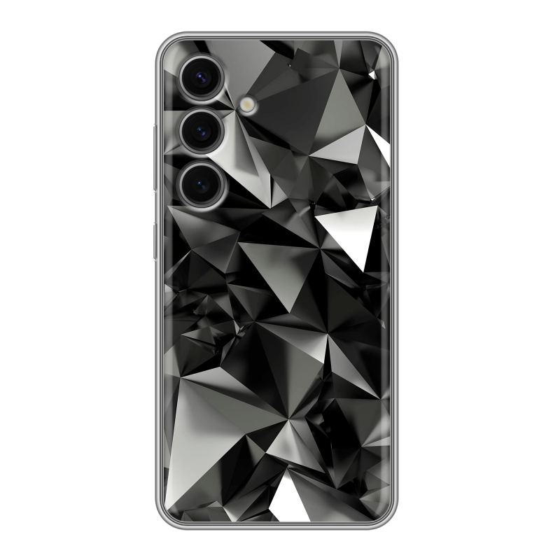 Силиконовый чехол на Samsung Galaxy S24 FE с принтом Черные кристаллы Силиконовый чехол на Samsung Galaxy S24 FE с принтом Черные кристаллы