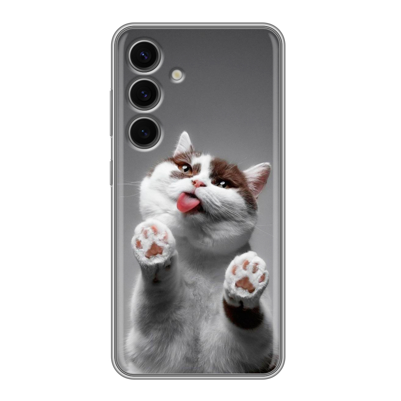 Силиконовый чехол на Samsung Galaxy S24 FE с принтом Коты Силиконовый чехол на Samsung Galaxy S24 FE с принтом Коты