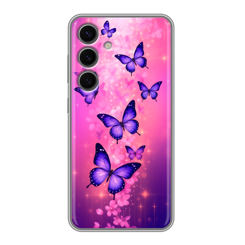 Силиконовый чехол на Samsung Galaxy S24 FE с принтом Бабочки Силиконовый чехол на Samsung Galaxy S24 FE с принтом Бабочки