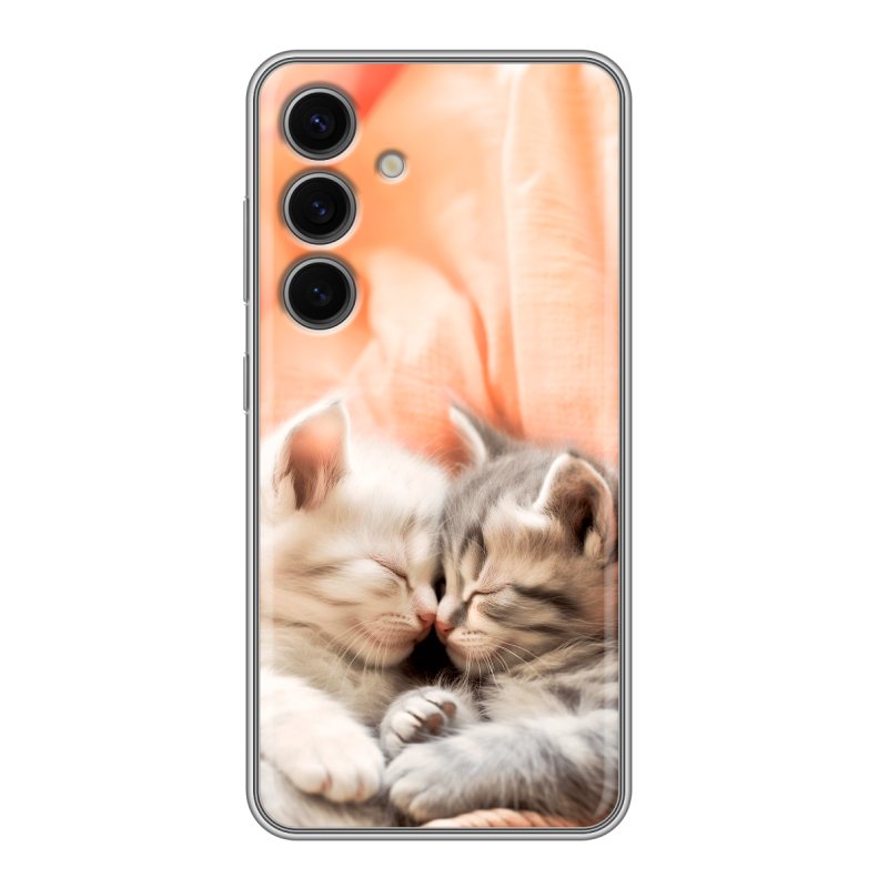 Силиконовый чехол на Samsung Galaxy S24 FE с принтом Котята Силиконовый чехол на Samsung Galaxy S24 FE с принтом Котята
