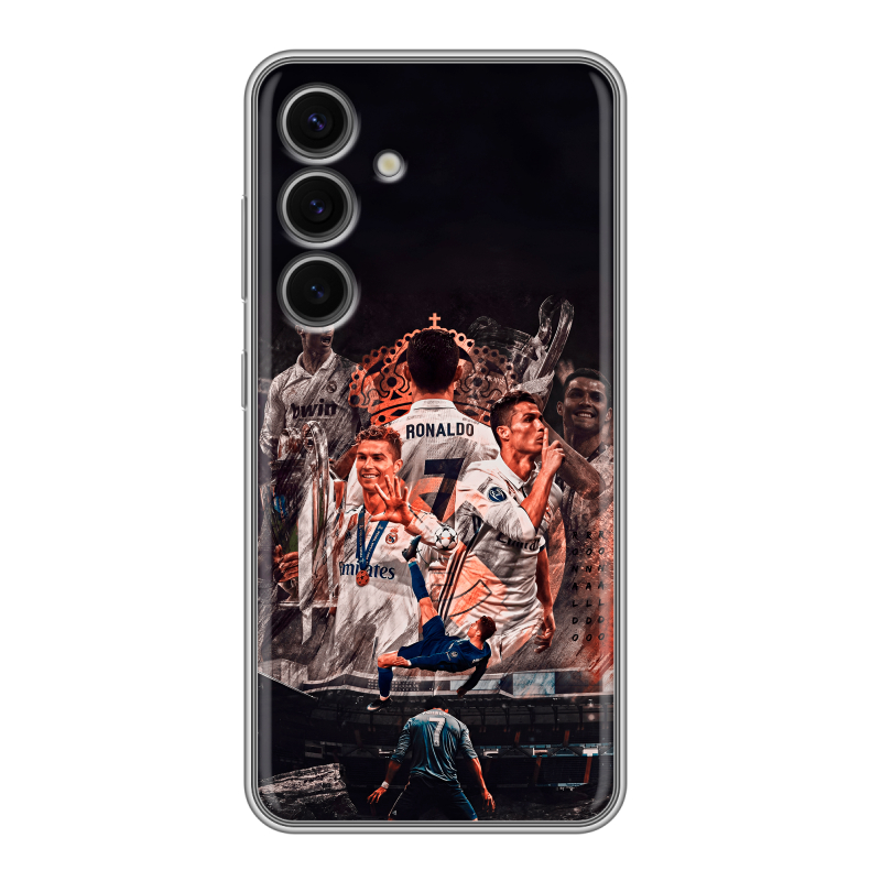 Силиконовый чехол на Samsung Galaxy S24 FE с принтом Реал Роналдо Real Ronaldo Силиконовый чехол на Samsung Galaxy S24 FE с принтом Реал Роналдо Real Ronaldo