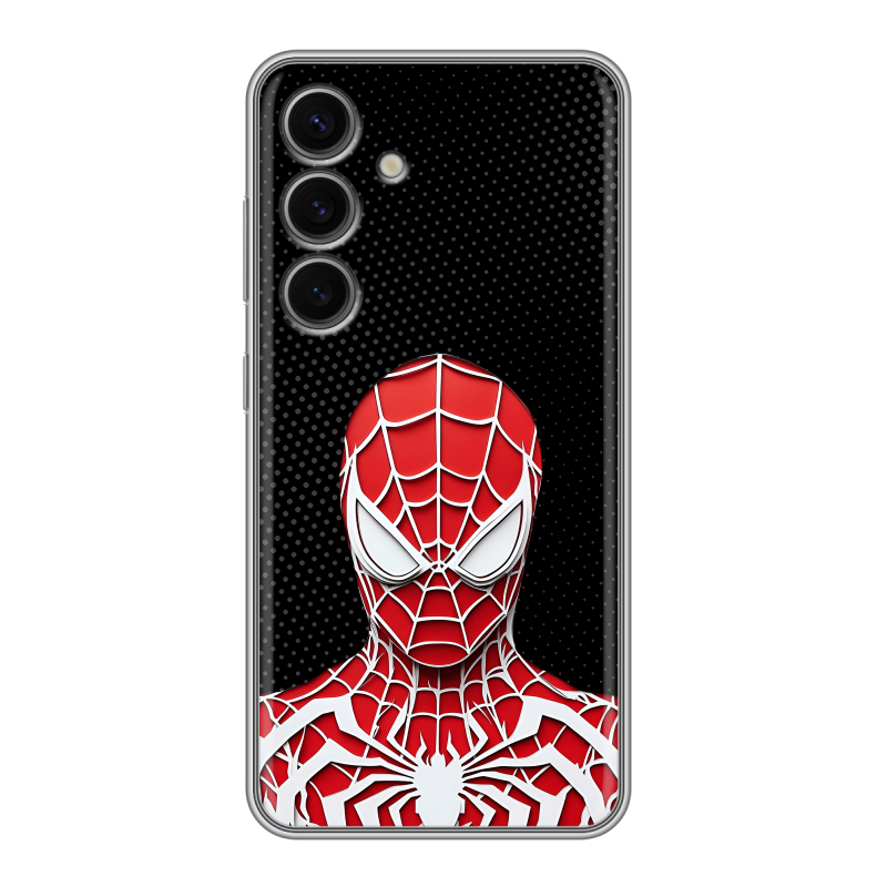 Силиконовый чехол на Samsung Galaxy S24 FE с принтом человек паук spiderman Силиконовый чехол на Samsung Galaxy S24 FE с принтом человек паук spiderman