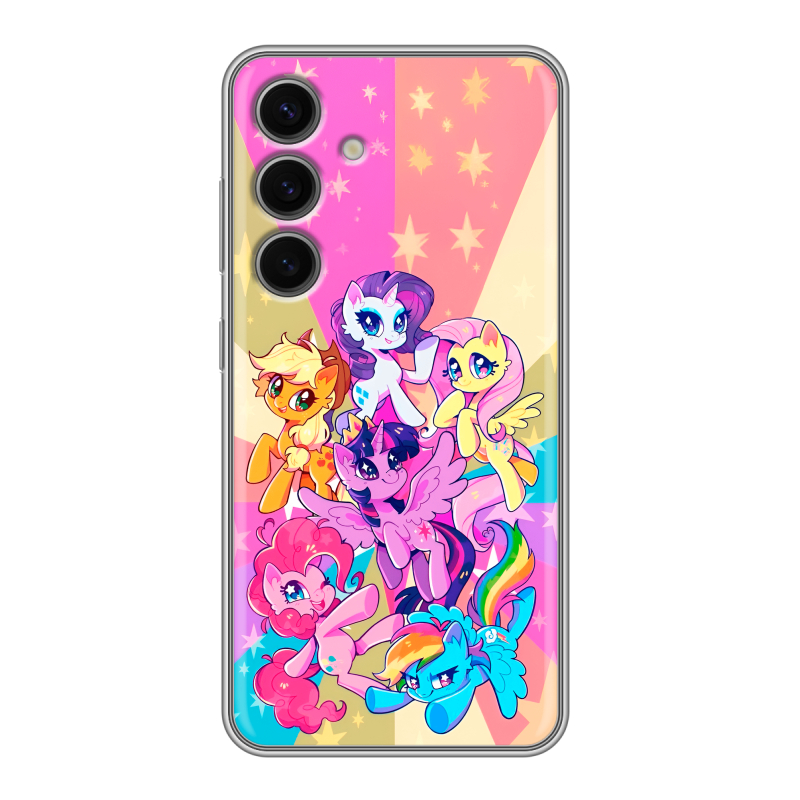 Силиконовый чехол на Samsung Galaxy S24 FE с принтом My little pony Дружба чудо Силиконовый чехол на Samsung Galaxy S24 FE с принтом My little pony Дружба чудо