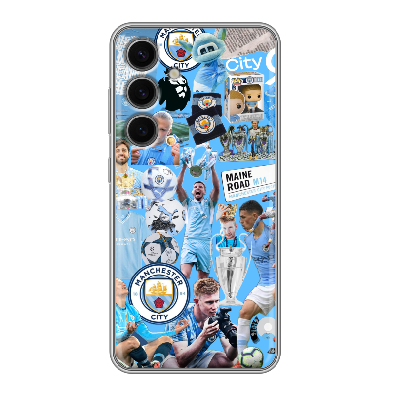 Силиконовый чехол на Samsung Galaxy S24 FE с принтом Man City Манчестер Сити Силиконовый чехол на Samsung Galaxy S24 FE с принтом Man City Манчестер Сити