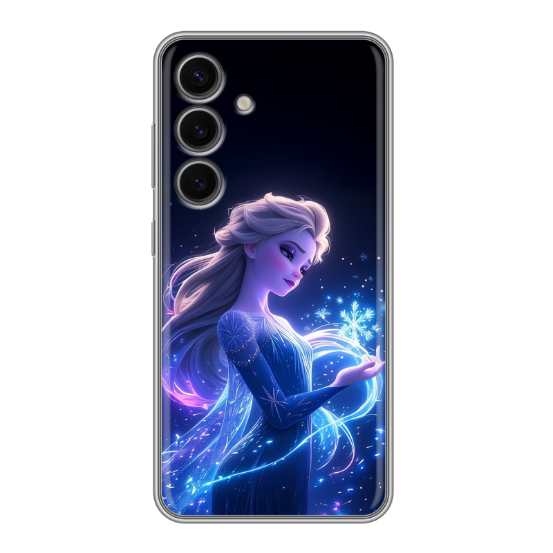 Силиконовый чехол на Samsung Galaxy S24 FE с принтом Холодное сердце Frozen Силиконовый чехол на Samsung Galaxy S24 FE с принтом Холодное сердце Frozen